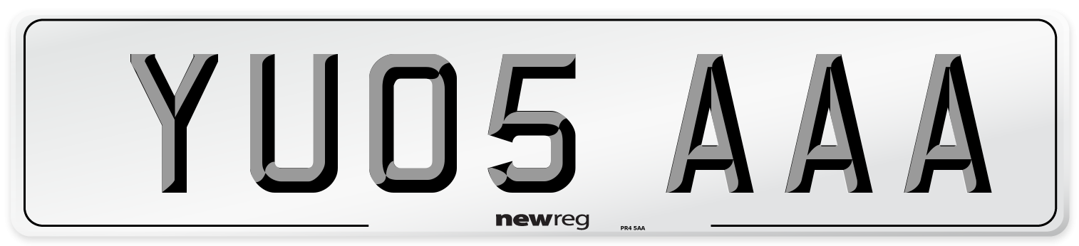 YU05 AAA Number Plate from New Reg